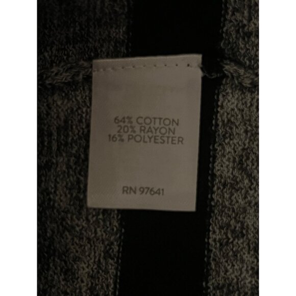 J. Jill Wearever Collection Striped Button-Front Cardigan Sweater XS Black Gray - Picture 5 of 11